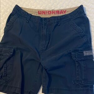 UNIONBAY Dark Blue Cargo Shorts with Utilitarian Design